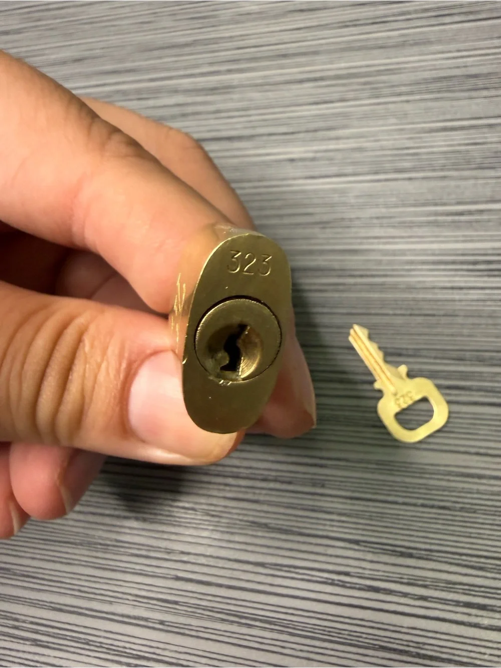 Louis Vuitton Gold Tone Lock And Key #323